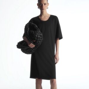 NWOT COS draped mini t-shirt dress, size XS.